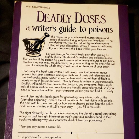 "Deadly Doses : A Writer's Guide to Poisons" - ('Howdunit Series'). - Picture 3 of 4